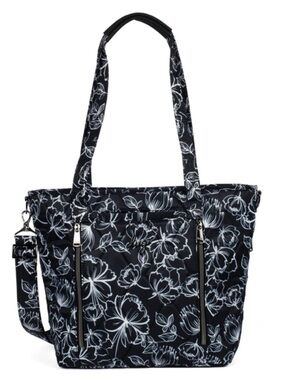 Lug Rally Convertible Crossbody Tote. Outline Floral Black. NWT